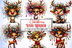 Christmas Reindeer Clipart Bundle 10 - CraftNest - Digital Crafting and Art
