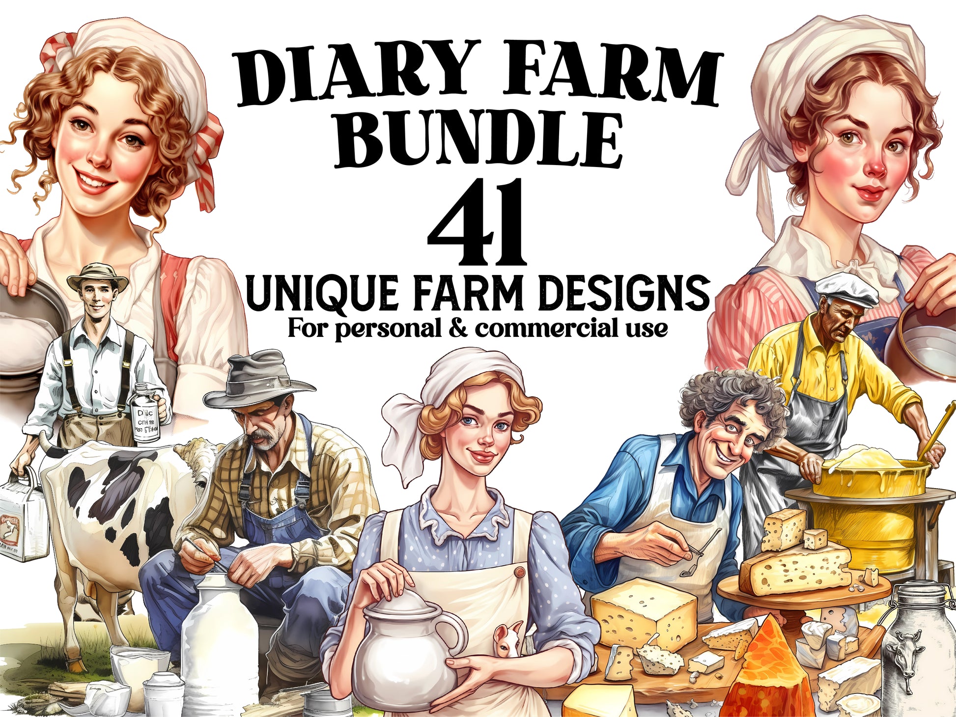 Dairy Farming Clipart - CraftNest