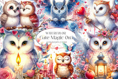 Cute Magic Owl Clipart Bundle - CraftNest - Digital Crafting and Art