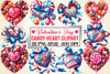 Valentine's Candy Heart Clipart Bundle