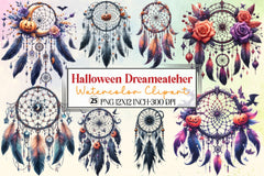 Halloween Dreamcatcher Clipart Bundle - CraftNest - Digital Crafting and Art