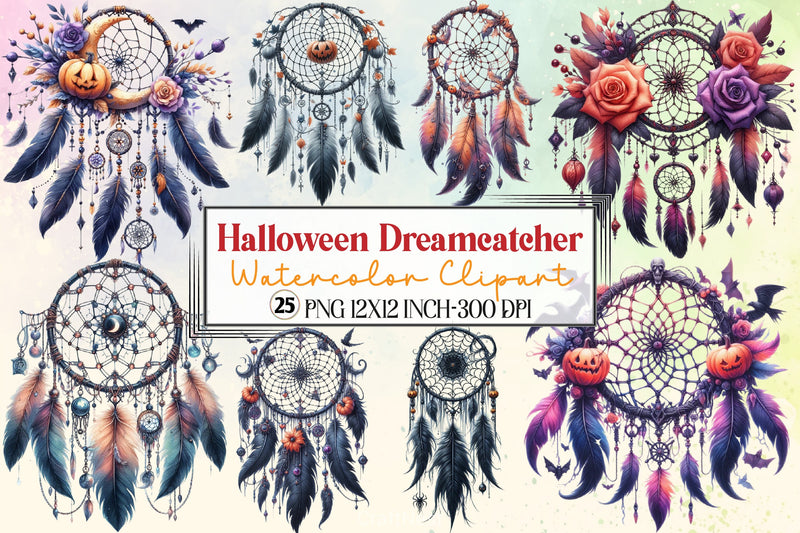 Halloween Dreamcatcher Clipart Bundle - CraftNest - Digital Crafting and Art