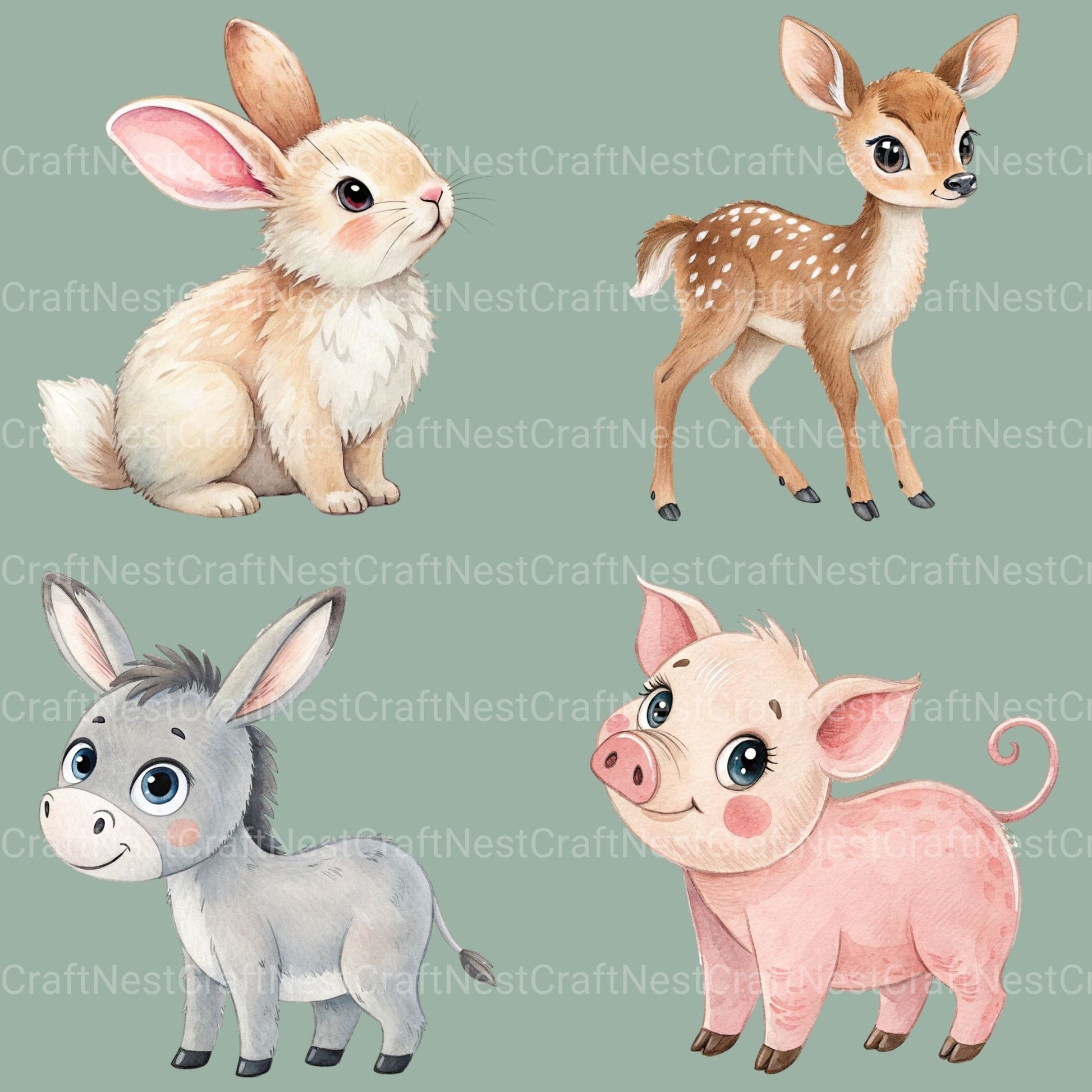 Farm Animals Clipart Bundle - CraftNest - Digital Crafting and Art