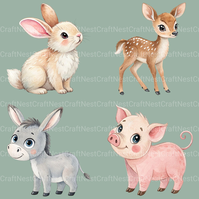 Farm Animals Clipart Bundle - CraftNest - Digital Crafting and Art
