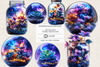 3D Glass Terrariums Clipart