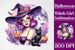 Halloween Witch Girl Clipart Bundle 1 - CraftNest - Digital Crafting and Art