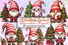 Christmas Gnome Clipart Bundle - CraftNest - Digital Crafting and Art
