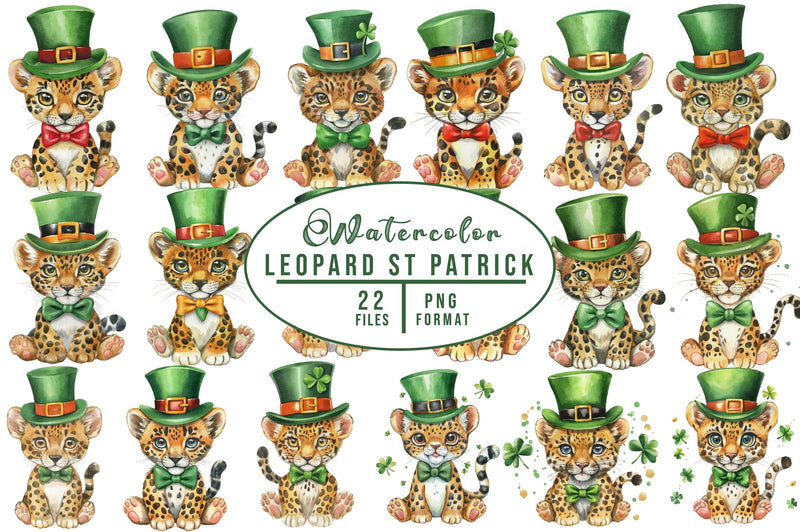 Leopard St Patrick Clipart Bundle - CraftNest - Digital Crafting and Art