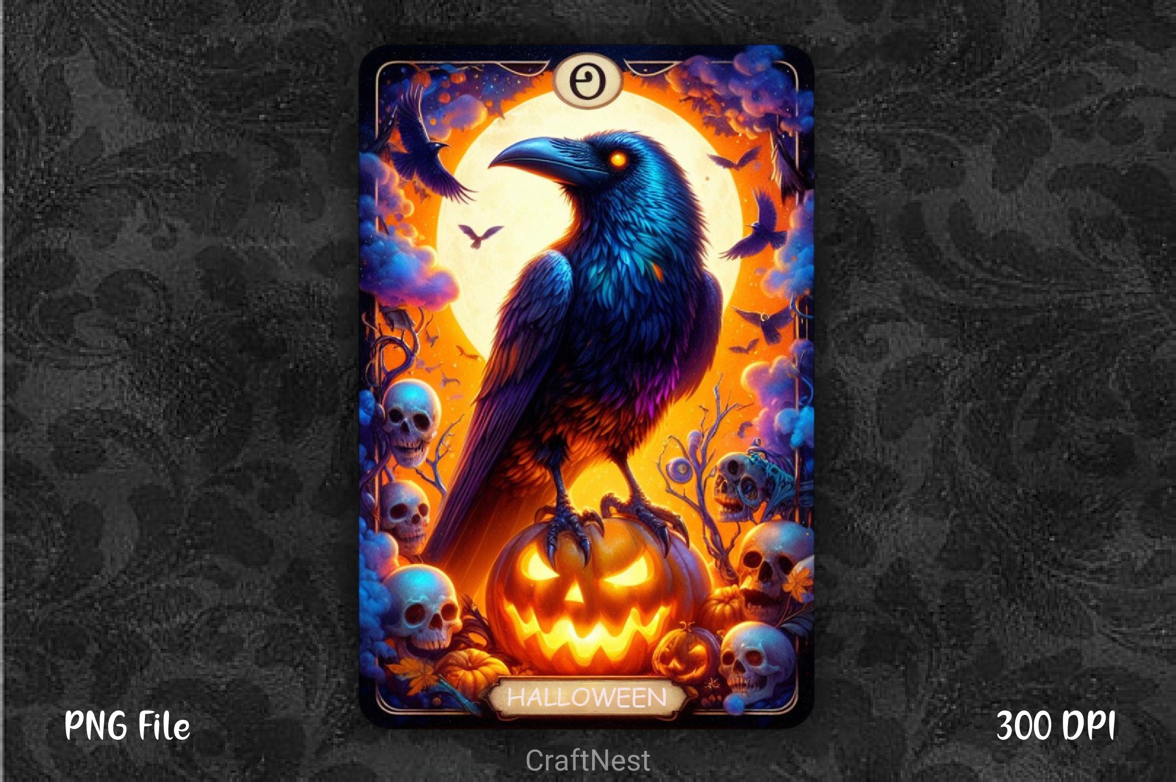 Raven Bird Tarot Card Clipart Bundle 4 - CraftNest - Digital Crafting and Art