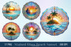 Stained Glass Beach Sunset Clipart Bundle