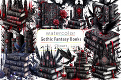 Gothic Fantasy Books Clipart Bundle - CraftNest - Digital Crafting and Art
