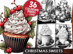 Christmas Sweets Coloring Books - CraftNest