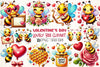 Lovely Bee Valentine's Clipart Bundle
