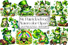 St. Patrick's Frog Clipart Bundle - CraftNest - Digital Crafting and Art
