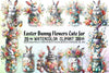 Easter Bunny Flowers Clipart Bundle