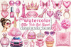 Glitter Pink Girl Clipart Bundle 3