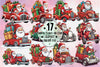 Santa Claus On Car Clipart Bundle