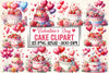 Valentine Cake Clipart Bundle