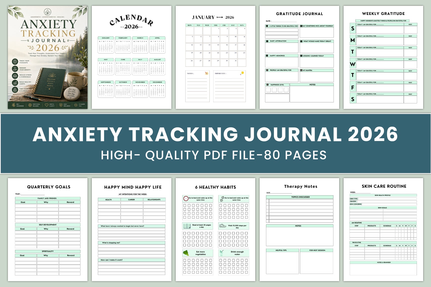 Anxiety Tracking Journal