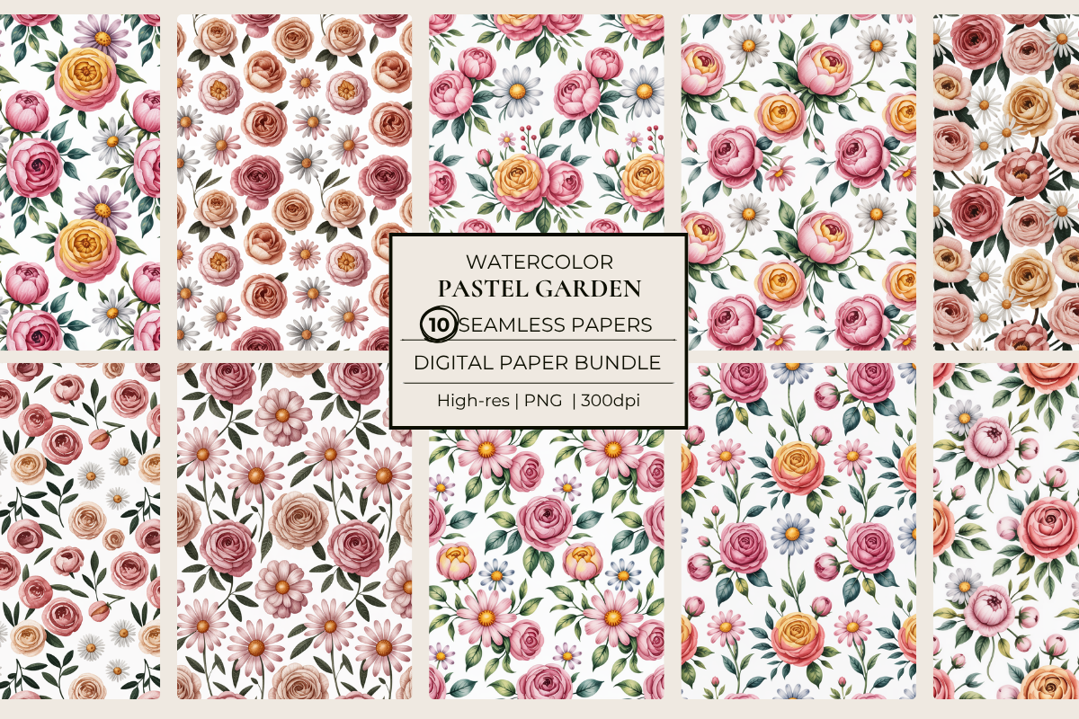 Pastel Garden Seamless Papers