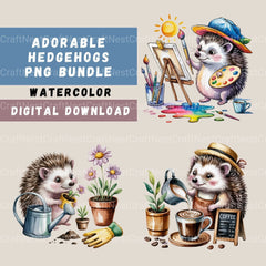 Hedgehogs Clipart Bundle - CraftNest - Digital Crafting and Art