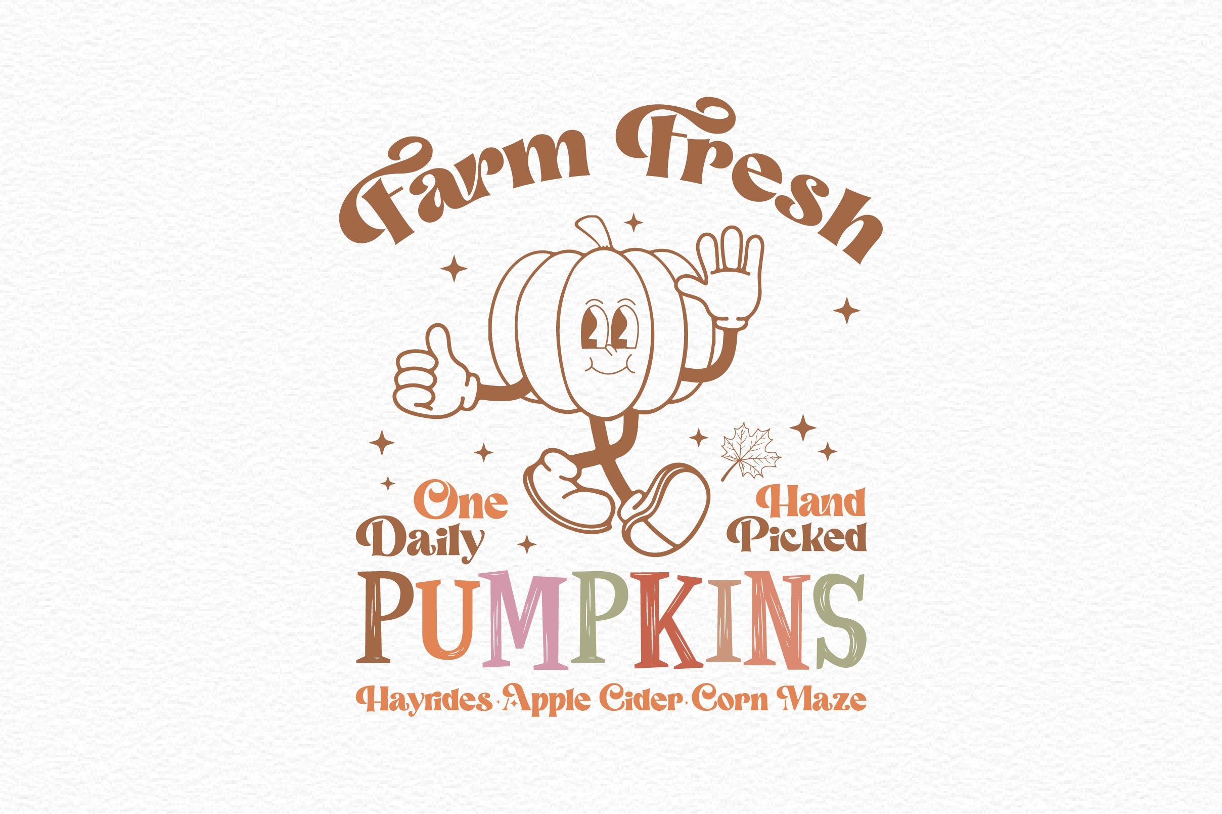 Farm Fresh One Daily Hand Picked Pumpkins Hayrides Apple Cider Corn Maze SVG Bundle - CraftNest - Digital Crafting and Art