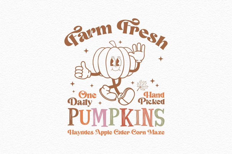 Farm Fresh One Daily Hand Picked Pumpkins Hayrides Apple Cider Corn Maze SVG Bundle - CraftNest - Digital Crafting and Art