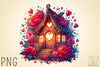 Valentine Fairy House Clipart Bundle