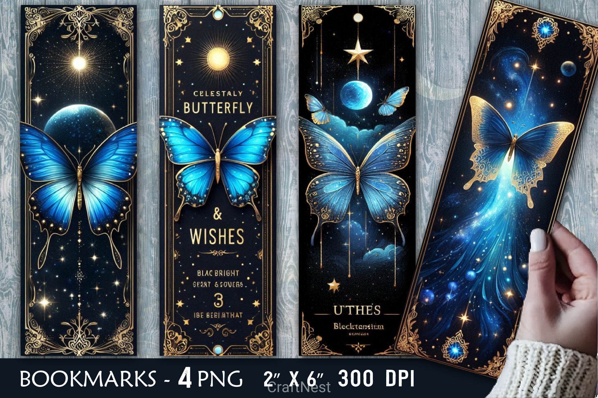 Blue Butterfly Clipart Bundle - CraftNest - Digital Crafting and Art