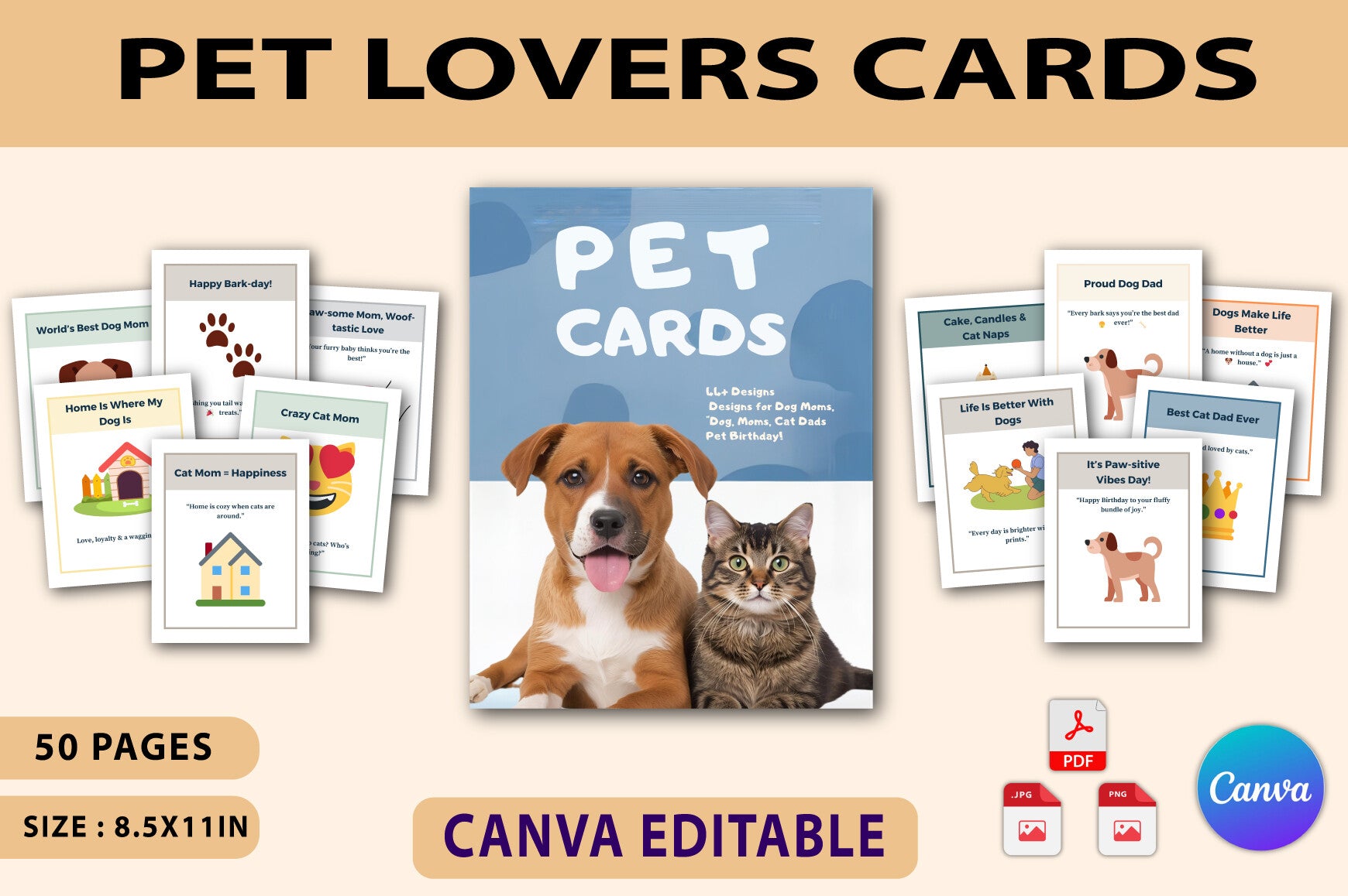 Pet Lovers: 40 Design Cards Collection