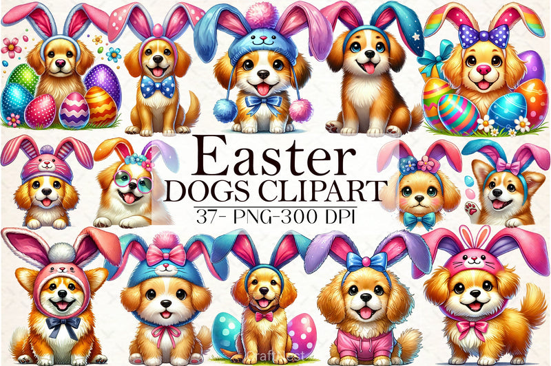 Easter Dogs Clipart Bundle - CraftNest - Digital Crafting and Art