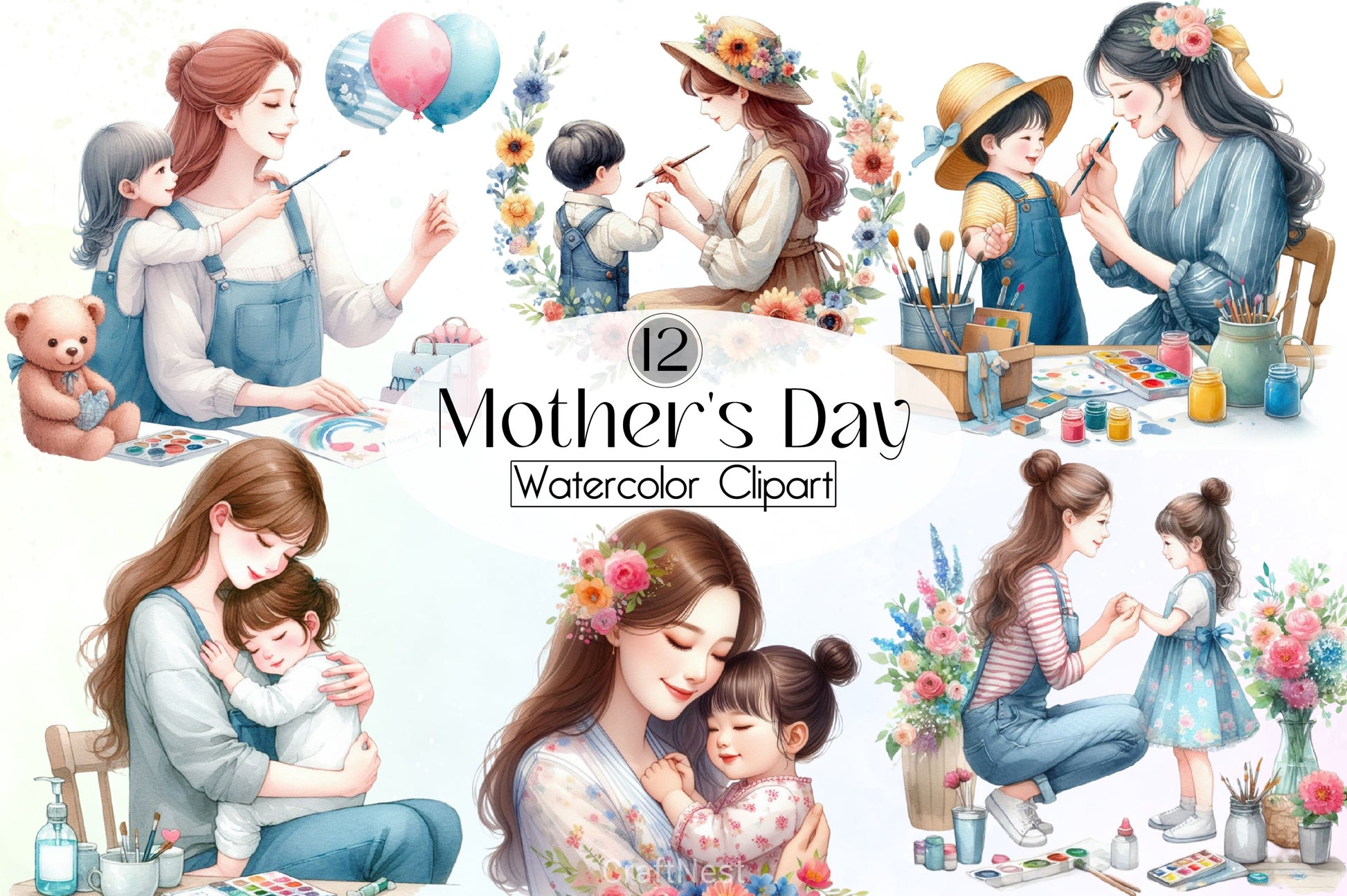 Mother's Day Clipart Bundle 6 - CraftNest - Digital Crafting and Art