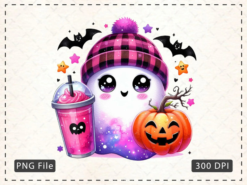 Cute Ghost Cute Halloween Clipart Bundle 11 - CraftNest - Digital Crafting and Art