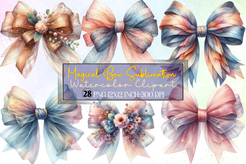 Magical Bow Clipart Bundle - CraftNest - Digital Crafting and Art