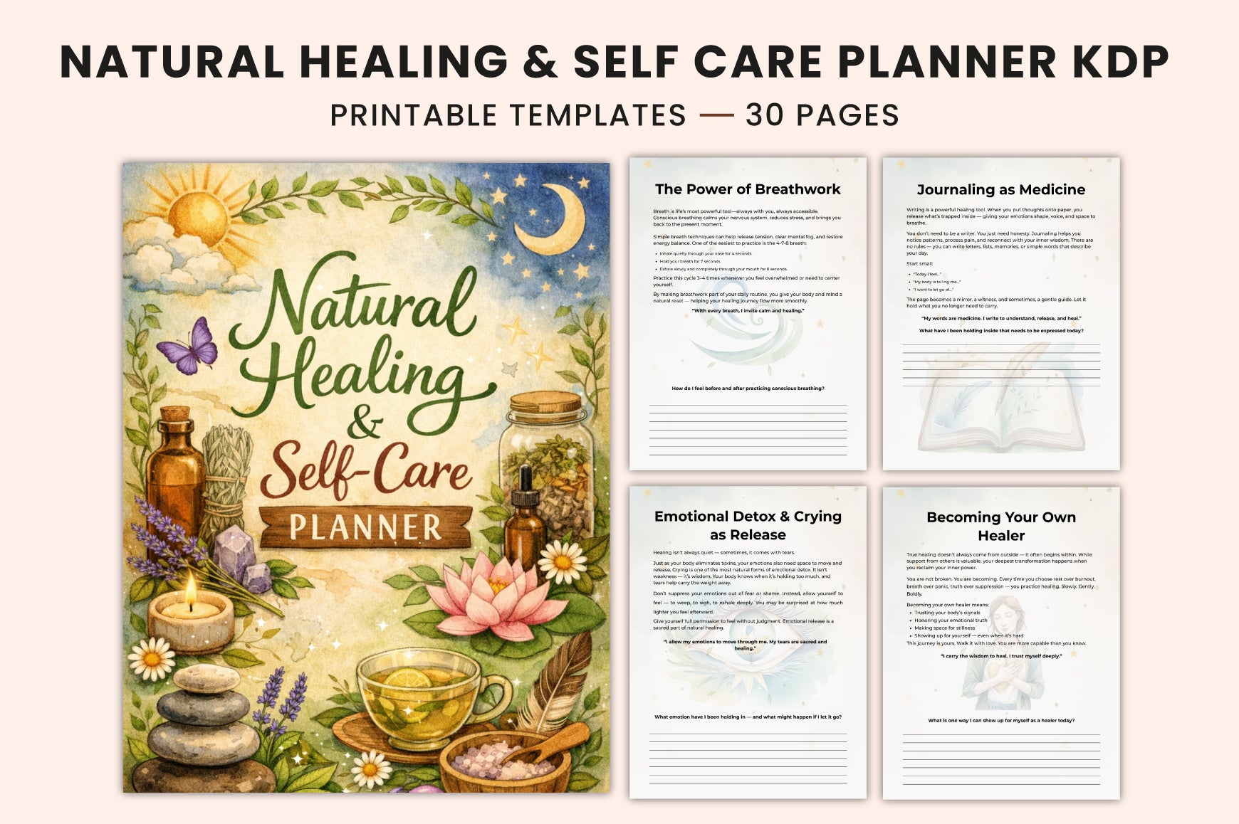 Natural Healing Self-Care Planner