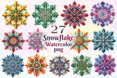 Snowflake Clipart Bundlec 3 - CraftNest - Digital Crafting and Art