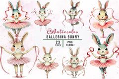 Ballerina Bunny Clipart Bundle 1 - CraftNest - Digital Crafting and Art