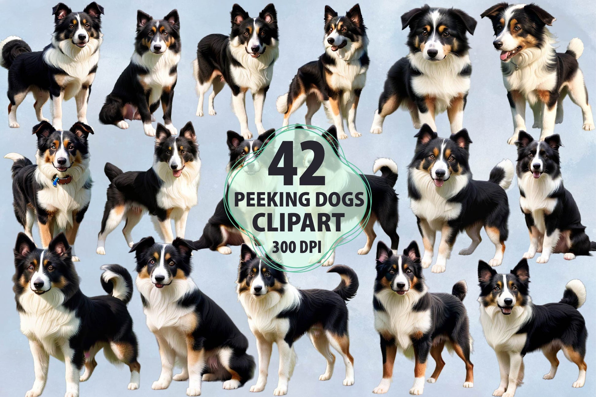 Peeking Dogs Clipart Bundle - CraftNest - Digital Crafting and Art