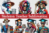 Skeleton Teacher Clipart Bundle