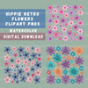 Hippie Flowers Clipart Bundle