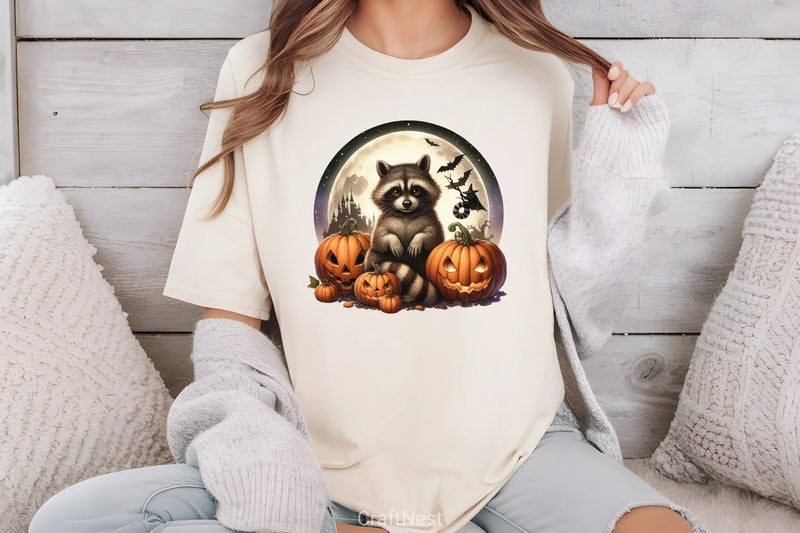 Halloween Raccoon Clipart Bundle 2 - CraftNest - Digital Crafting and Art