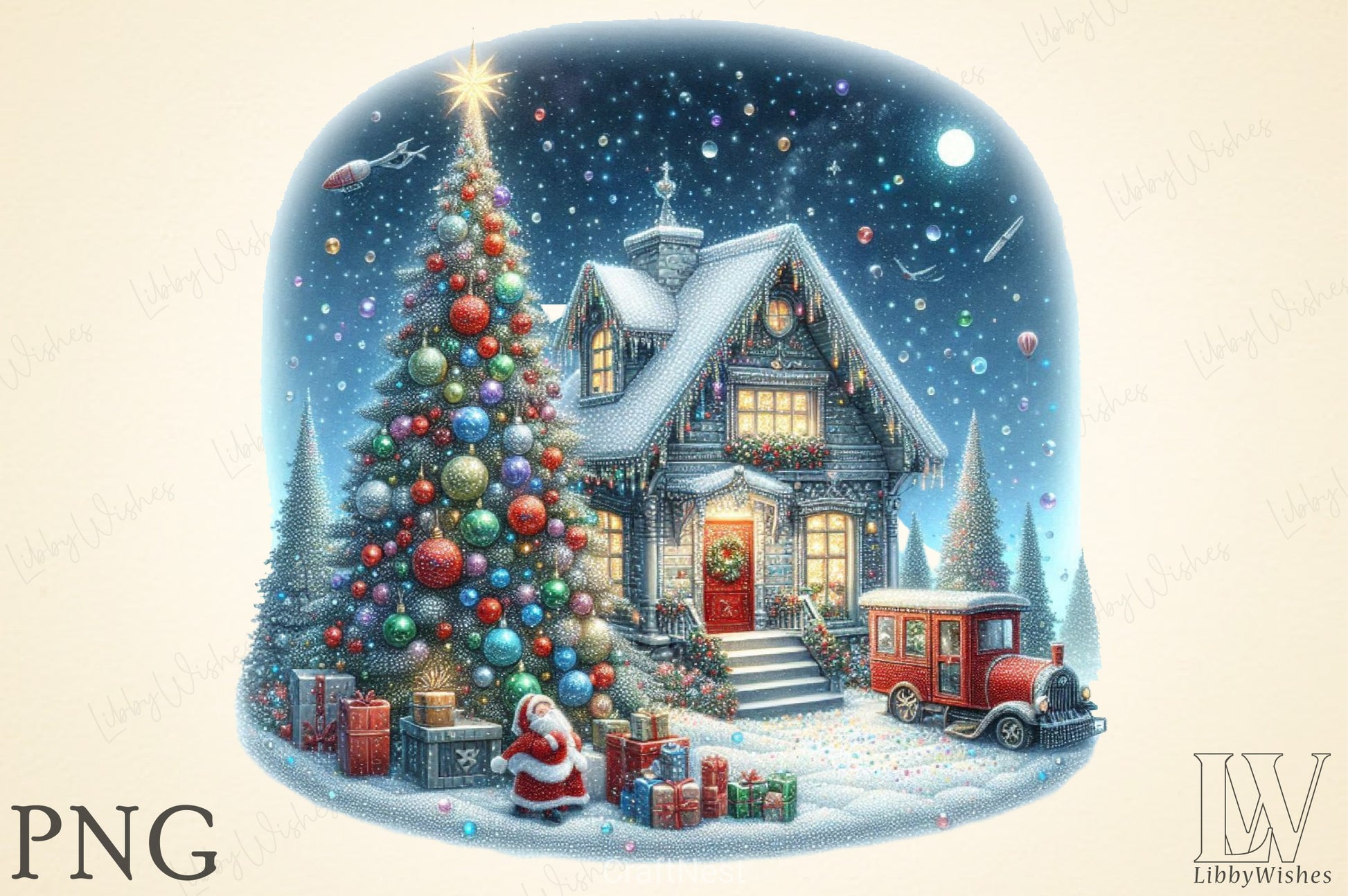 Christmas Winter House Clipart Bundle 2 - CraftNest - Digital Crafting and Art