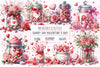 Sweet Candy In Jar Valentines Clipart Bundle