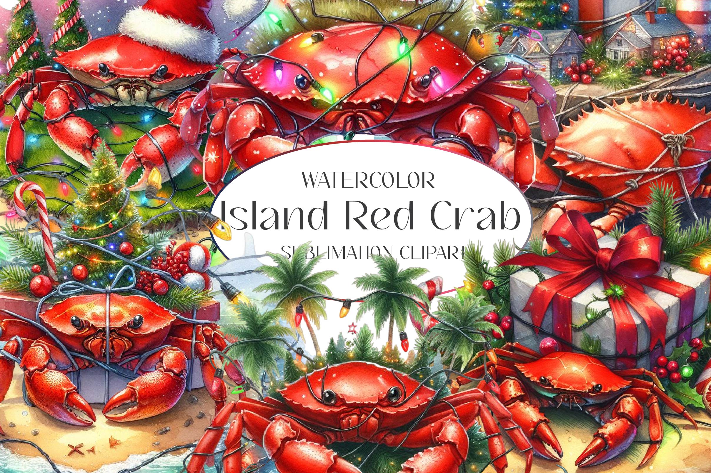 Christmas Island Red Crab Clipart Bundle - CraftNest - Digital Crafting and Art