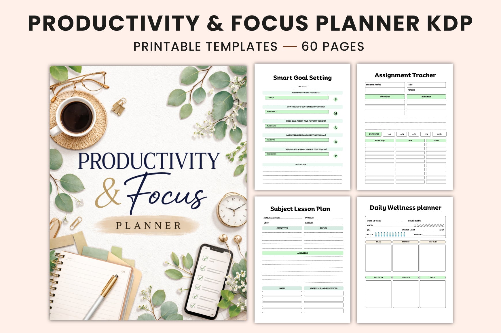 Productivity Focus Planner