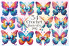 Crochet Butterfly Clipart Bundle 3