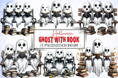 Halloween Ghost Book Clipart Bundle - CraftNest - Digital Crafting and Art