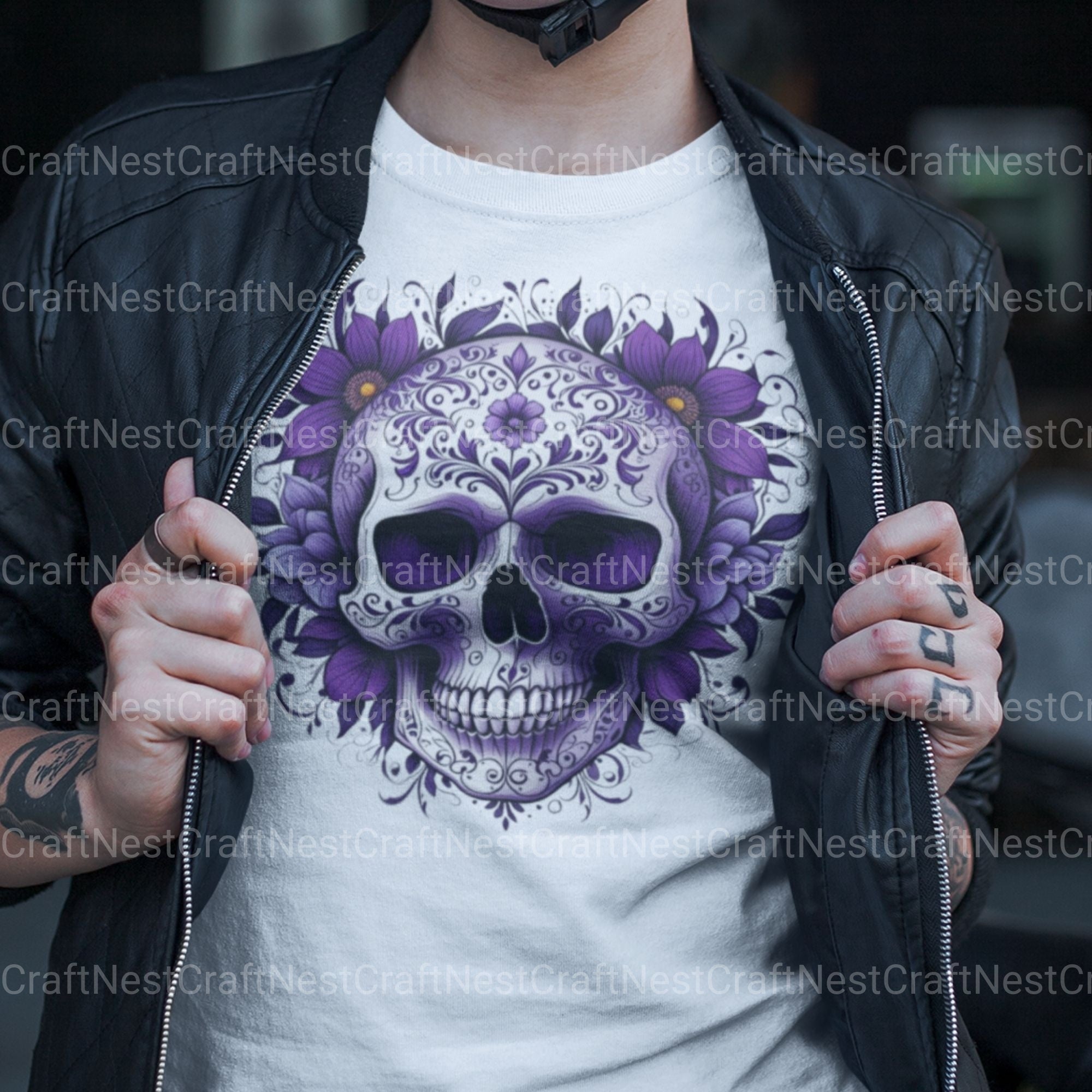 Skulls In Purple Clipart Bundle - CraftNest - Digital Crafting and Art