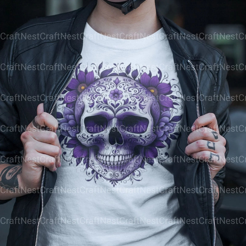 Skulls In Purple Clipart Bundle - CraftNest - Digital Crafting and Art