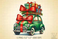 Christmas Car Clipart Bundle 3 - CraftNest - Digital Crafting and Art
